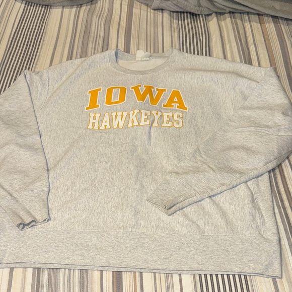 Champion Other - Champion Gray Iowa Hawkeyes Crewneck Sweater